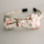 Three Little Bows Headband- Pink Camellia