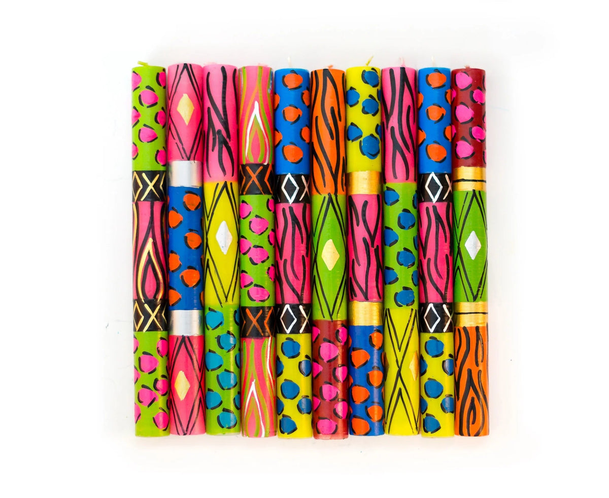 Wild Animal Painted Candles