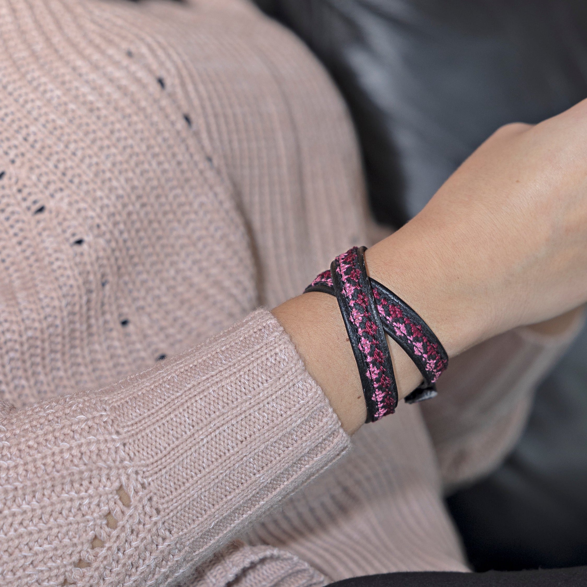 Pre-Order Rana Choker / Wrap Bracelet - Rose