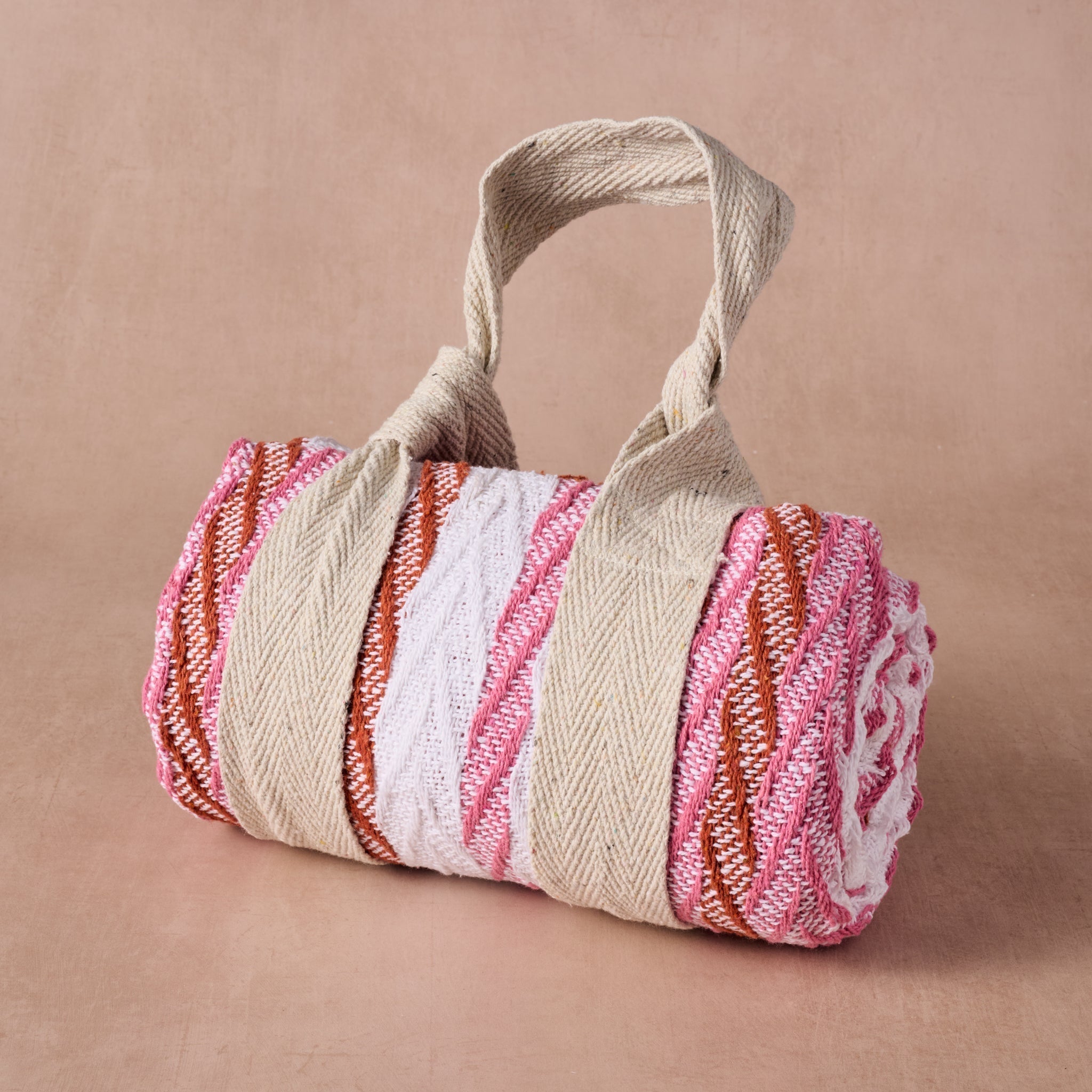 TEST - Garmee Upcycled Cotton Beach Blanket - Pink