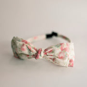 Three Little Bows Headband- Pink Blossoms