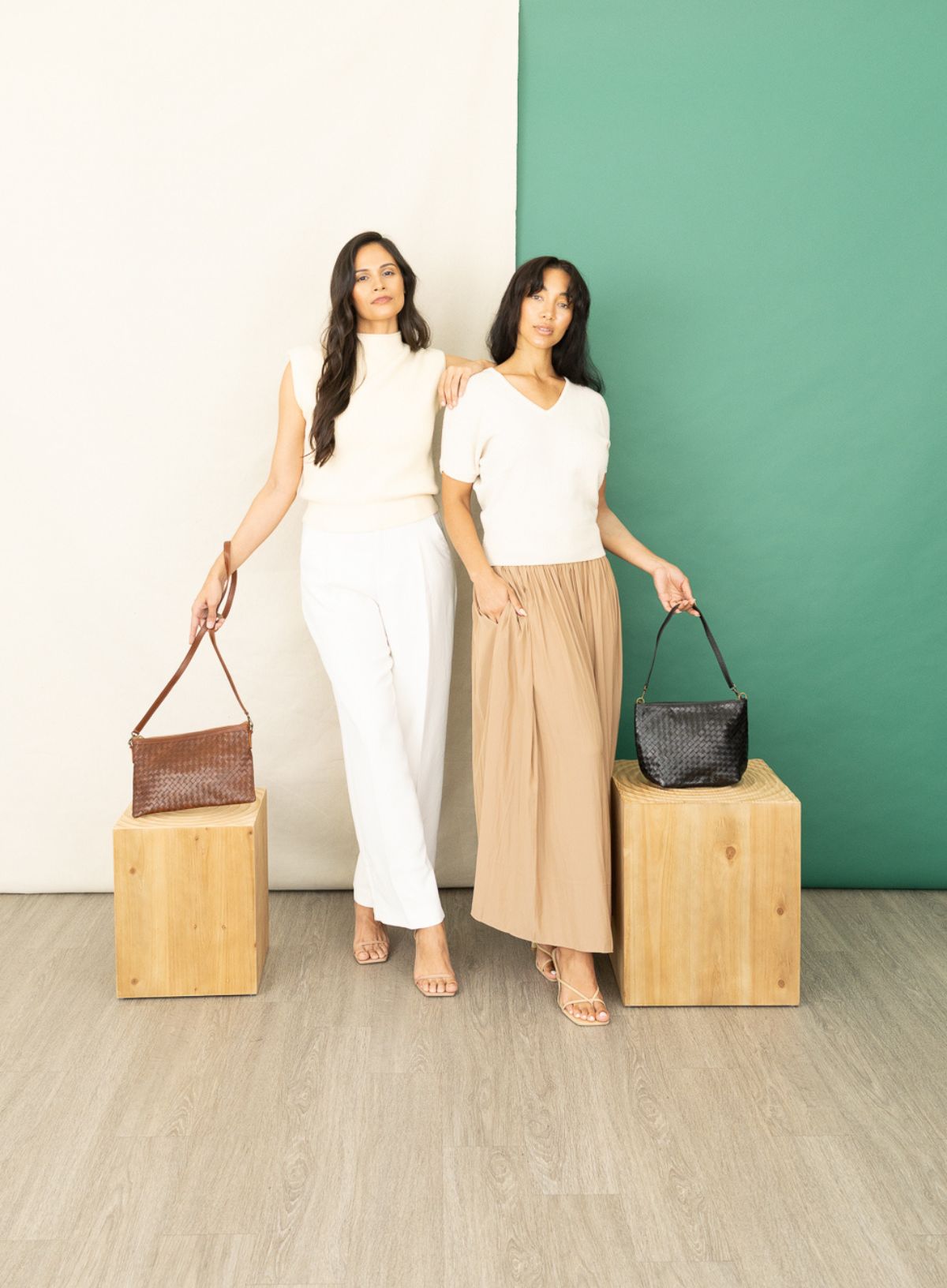 Woven Leather Shoulder Bag