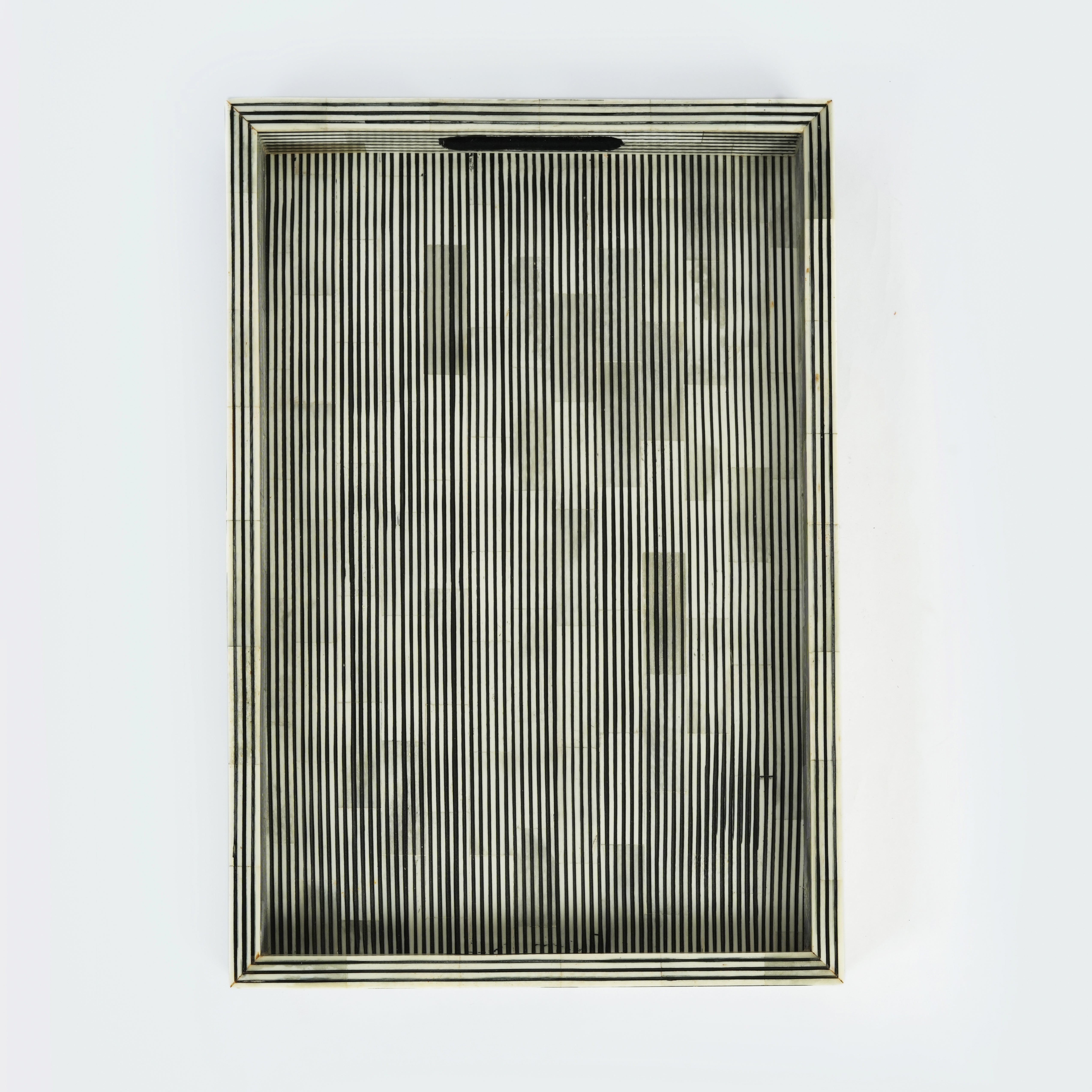 Pinstripe Inlay Large Tray