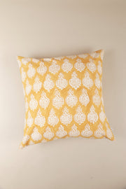Golden Sunrise Hand Block Print Pillow