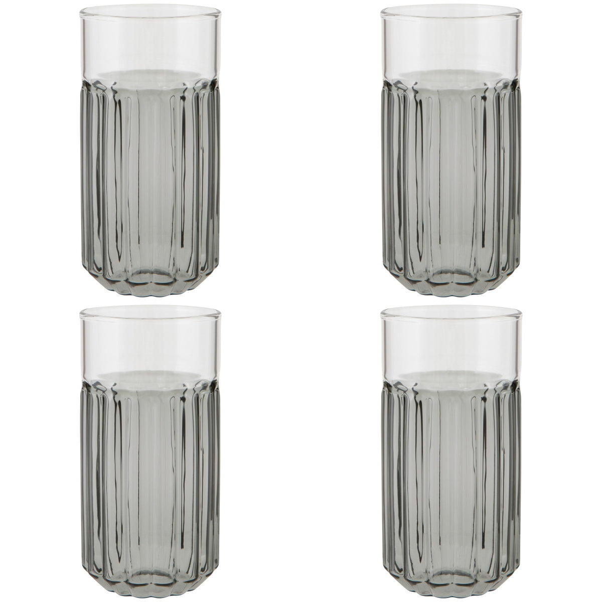 Set of 4 Tumbler 14oz Channel Smoke