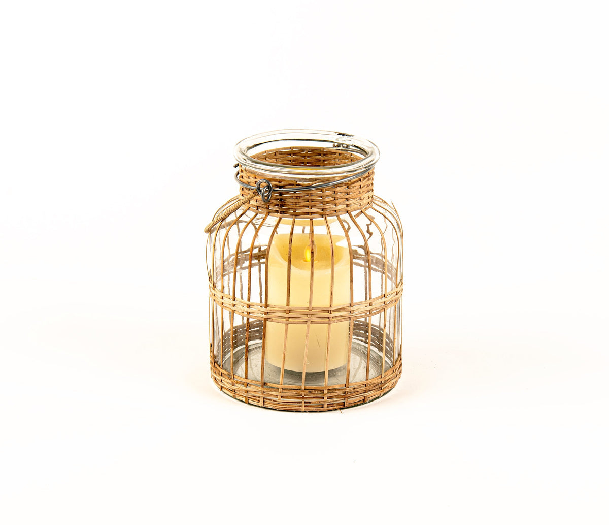 Glass with Cane Weaved Votive