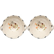 Set of 2 Footed Bowl Catbloom
