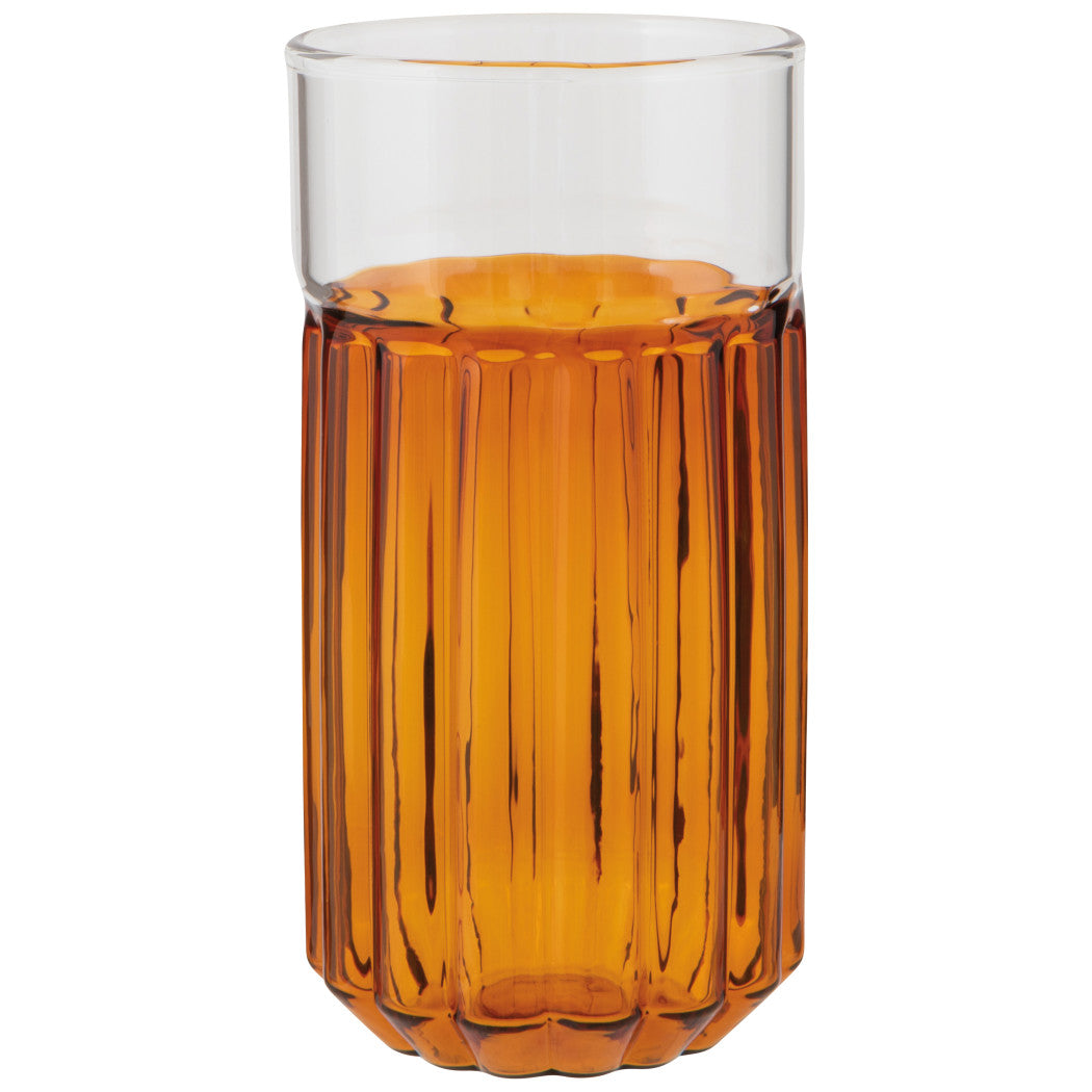 Set of 4 Tumbler 14oz Channel Amber