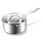 BE | LIVING - Essential Series - 3 qt / 8" / 20 cm Sauce Pan with lid - Triply Stainless Steel