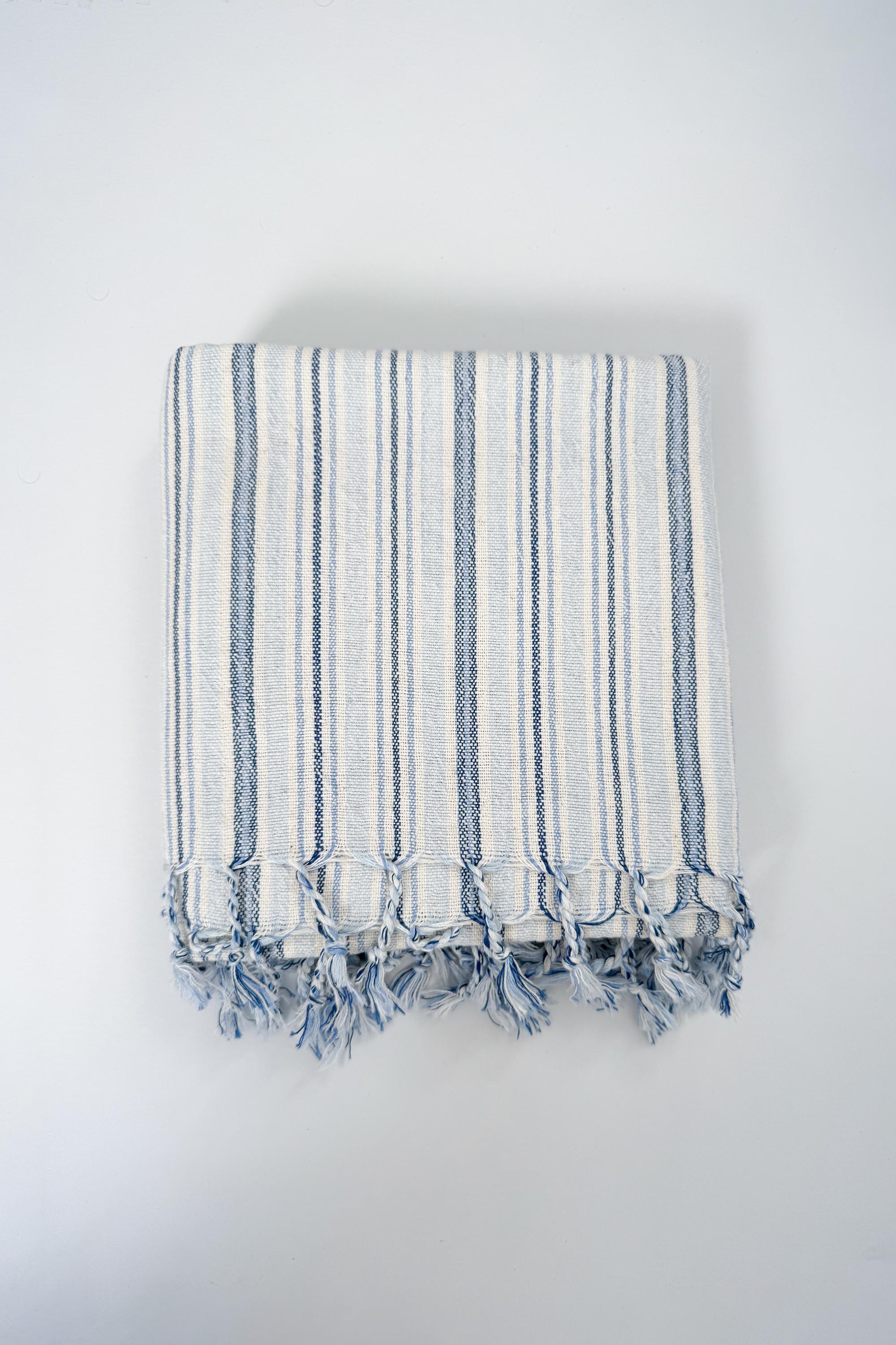 Blue Thin Stripe  Cape  Hand Towel