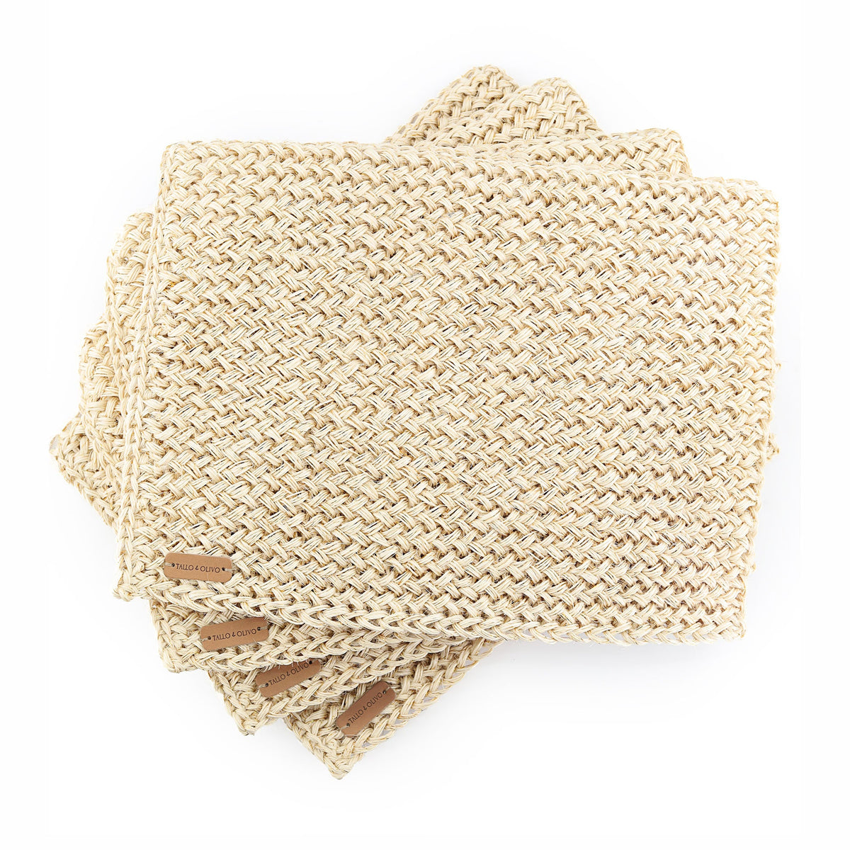 S/4 White Placemat with Golden Thread
