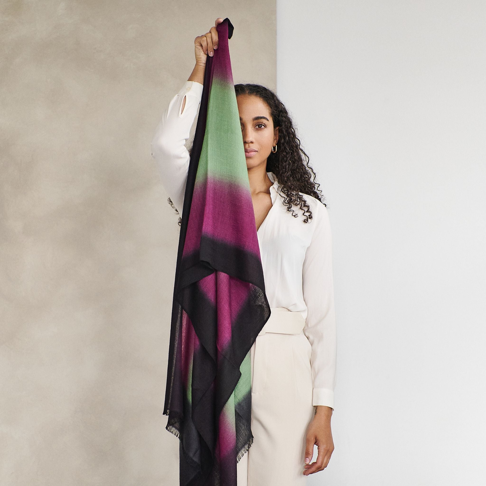 Iris Courtyard Hand Woven Cashmere Merino Scarf
