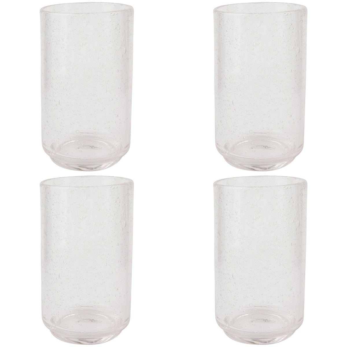 Set of 4 Tumbler 17oz Bubbled Clear