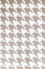 Houndstooth Sand & White