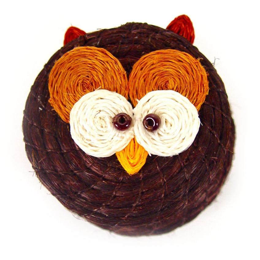 Owl Lidded Basket